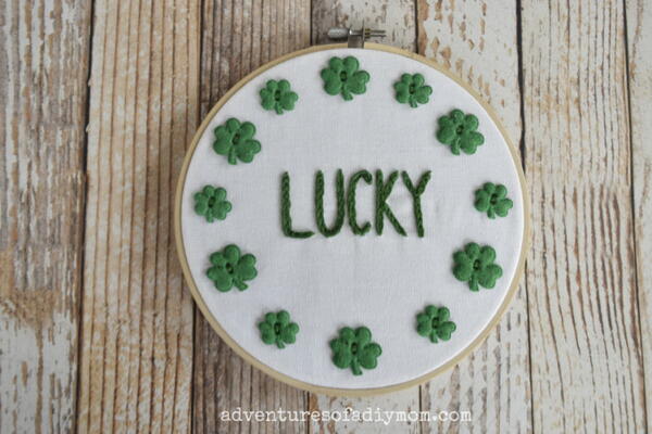 Easy DIY Lucky Embroidery Easy DIY Lucky Embroidery