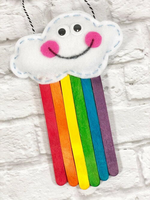 Kawaii Rainbow From Craft Sticks Kawaii Rainbow From Craft Sticks