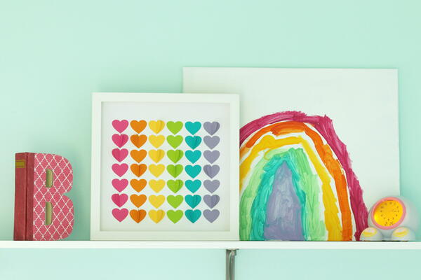 Diy Rainbow Heart Shadow Box Diy Rainbow Heart Shadow Box