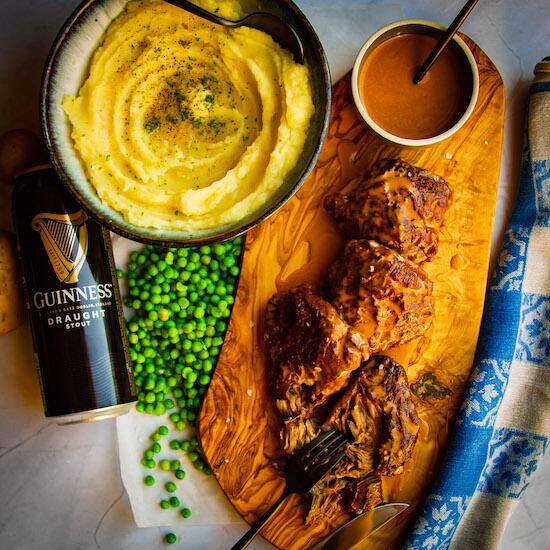 Guinness Braised Beef Cheeks With Celery Root Mash Guinness Braised Beef Cheeks With Celery Root Mash