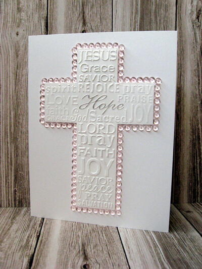 Simple Embossed Religious Easter Card