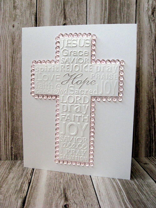 Simple Embossed Religious Easter Card Simple Embossed Religious Easter Card