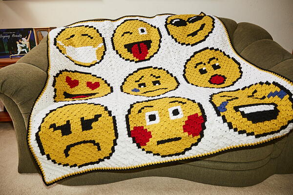 C2c Crochet Emoji Afghan C2c Crochet Emoji Afghan