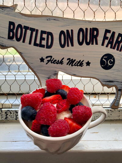 Swedish Cream With Berries Dessert