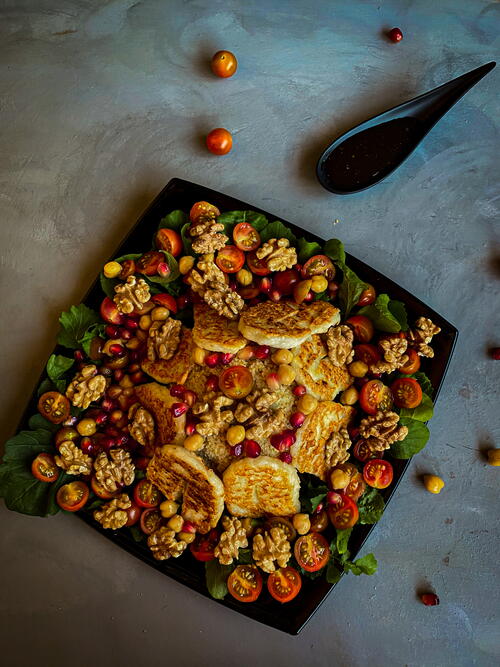 Easy Mediterranean Heart-healthy Grilled Halloumi Bulgur Salad Easy Mediterranean Heart-healthy Grilled Halloumi Bulgur Salad