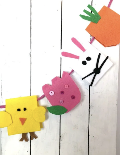 Diy Felt Easter Garland Diy Felt Easter Garland