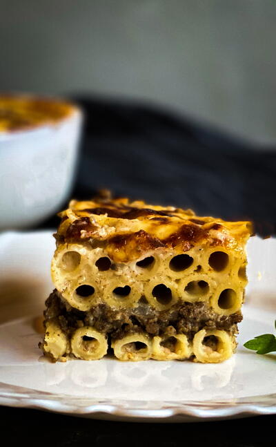 Egyptian Light Creamy Baked Bchamel Pasta greek Pastitsio Egyptian Light Creamy Baked Béchamel Pasta (greek Pastitsio)