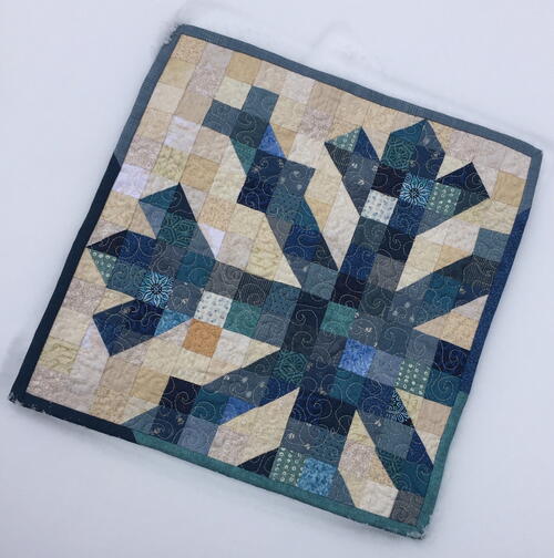 Scrappy Mini Quilt Pattern Single Snowflake Scrappy Mini Quilt Pattern ~ Single Snowflake