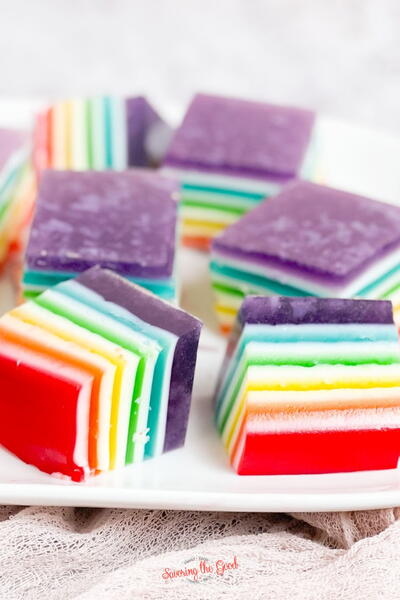 Rainbow Jello Layers Recipe Rainbow Jello Layers Recipe