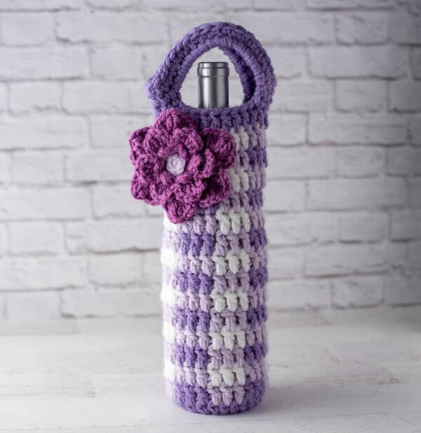 Gingham Wine Cozy Gingham Wine Cozy