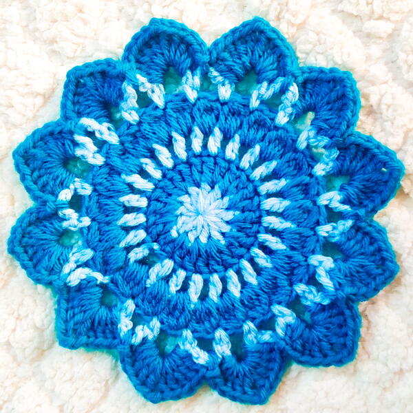 Seaside Coastal Flower Crochet Coaster Seaside Coastal Flower Crochet Coaster