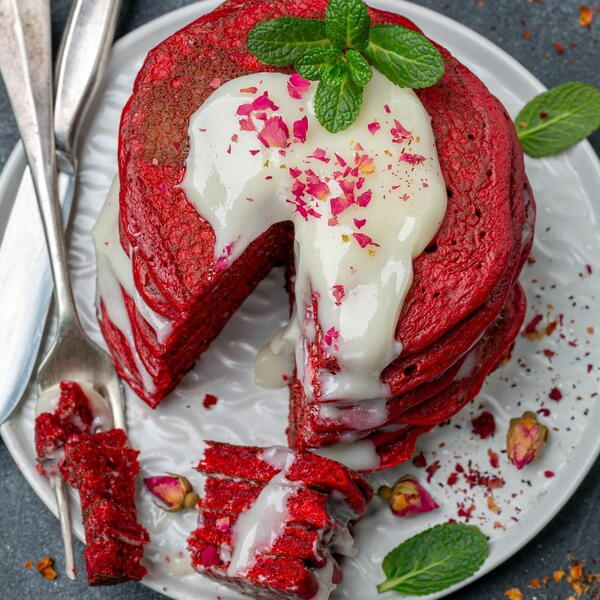 Red Velvet Pancakes Red Velvet Pancakes