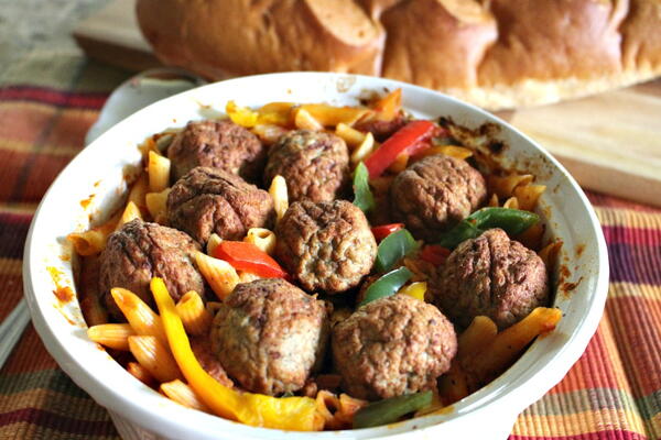 Shortcut Meatball Pasta Bake Shortcut Meatball Pasta Bake