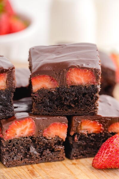 Chocolate Covered Strawberry Brownies Chocolate Covered Strawberry Brownies