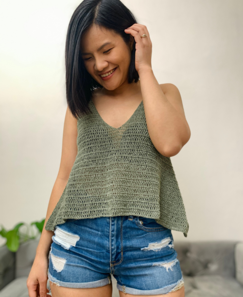 Relaxed Fit Crochet Tank Top Relaxed Fit Crochet Tank Top