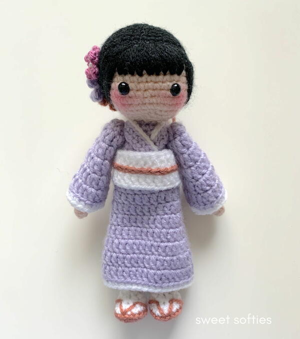 Japanese Sakura Kimono Girl Doll