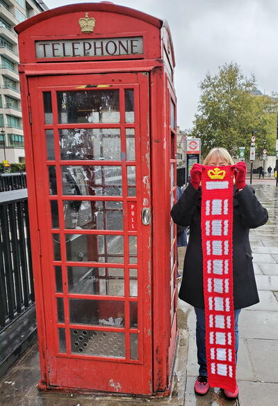 London Phone Booth Scarf London Phone Booth Scarf