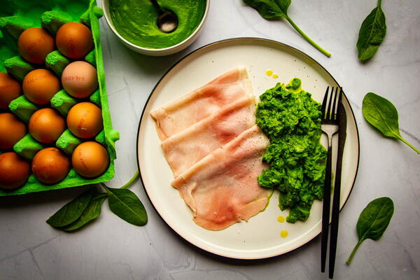 A Green Eggs And Ham Recipe With Spinach Pure A Green Eggs And Ham Recipe With Spinach Purée