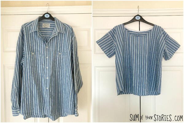 Summer Top From A Mens Shirt Refashion Summer Top From A Men's Shirt Refashion