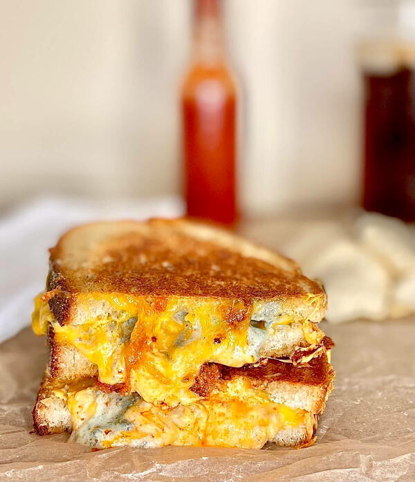 Buffalo Chicken Grilled Cheese