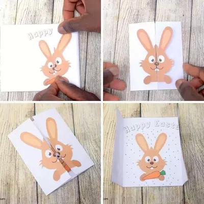 Easter Bunny Card With Free Printable
