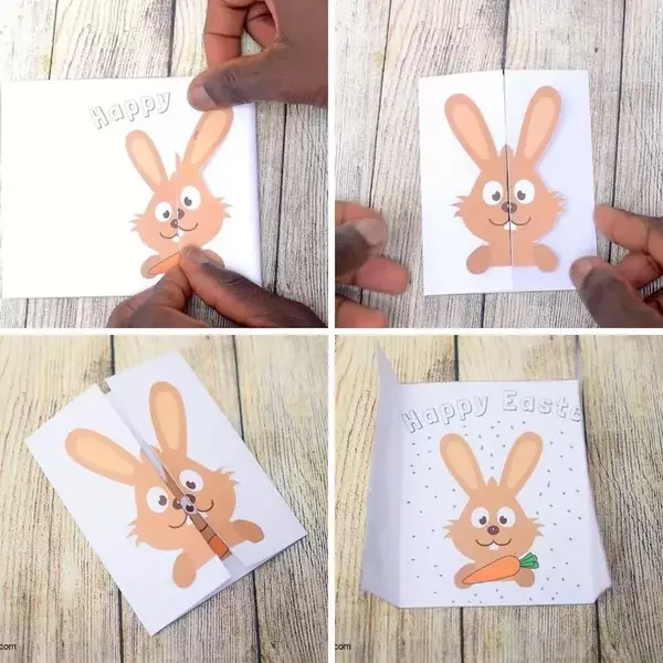 Easter Bunny Card With Free Printable Easter Bunny Card With Free Printable