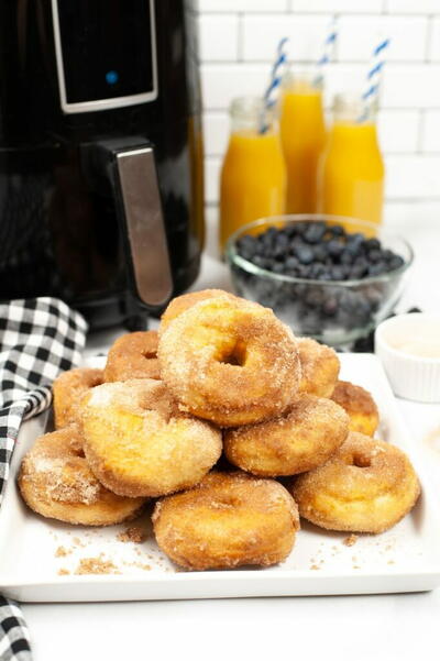 Easy Cinnamon Sugar Air Fryer Biscuit Donuts Recipe Easy Cinnamon Sugar Air Fryer Biscuit Donuts Recipe
