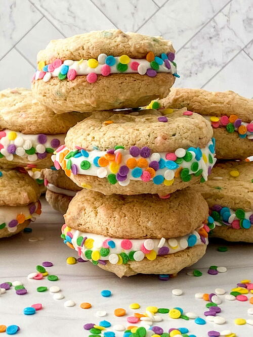 Funfetti Cookie Sandwiches Funfetti Cookie Sandwiches