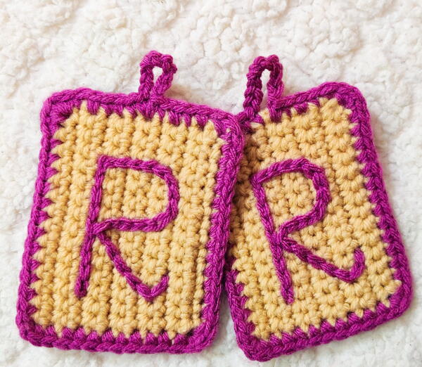 Surface Slip Stitch Crochet Name Tags Surface Slip Stitch Crochet Name Tags