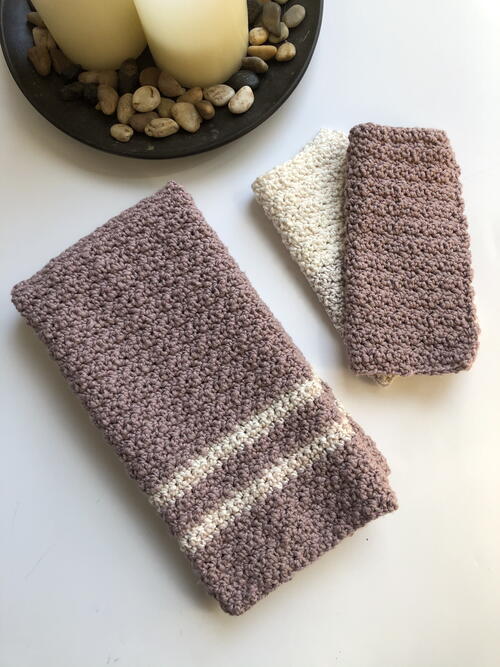 Serenity Hand Towel Washcloth Set Serenity Hand Towel & Washcloth Set
