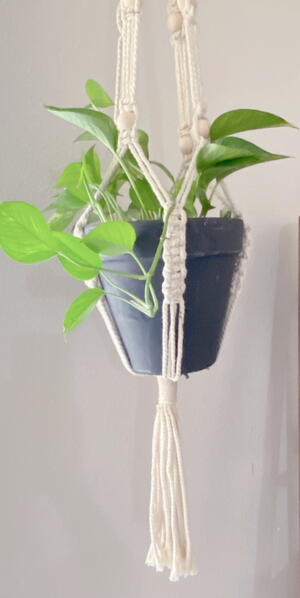 Macram Plant Hanger With Beads Macramé Plant Hanger With Beads