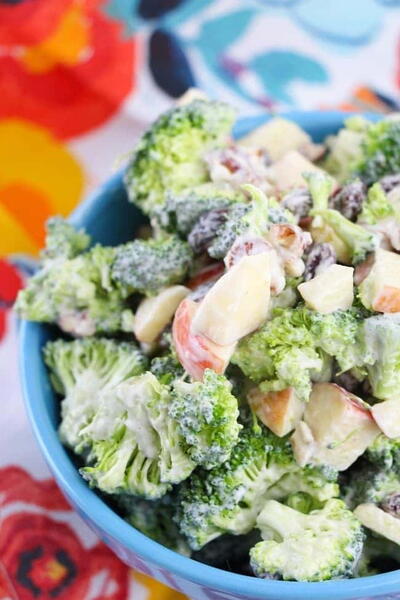 Healthy Colorful Creamy Broccoli Salad Healthy Colorful Creamy Broccoli Salad
