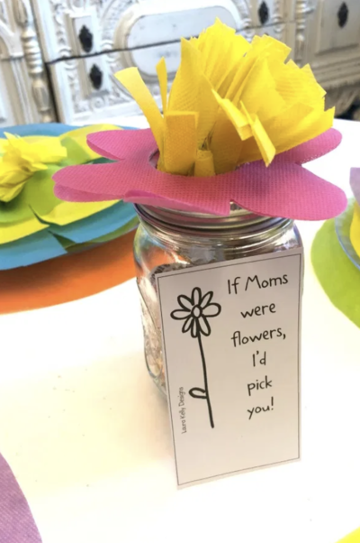 Diy Flower Place Setting Decorations For Mother's Day