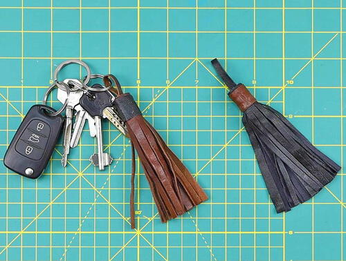 Make A Leather Tassel Keychain Make A Leather Tassel Keychain