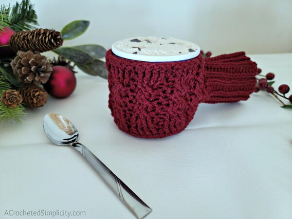 Cabled Ice Cream Cozy Cabled Ice Cream Cozy