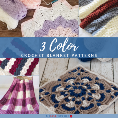 3 Color Crochet Blanket Patterns: 89 Free Patterns