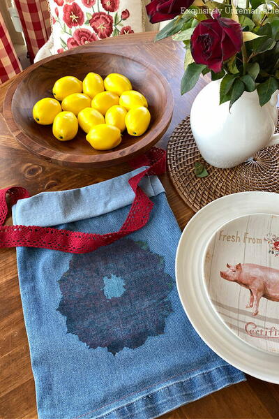 Decorated Denim Tote Bag Decorated Denim Tote Bag