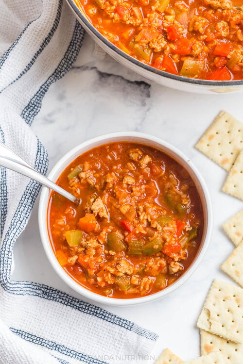 Chicken Stuffed Pepper Soup stovetop Instant Pot Chicken Stuffed Pepper Soup (stovetop & Instant Pot)