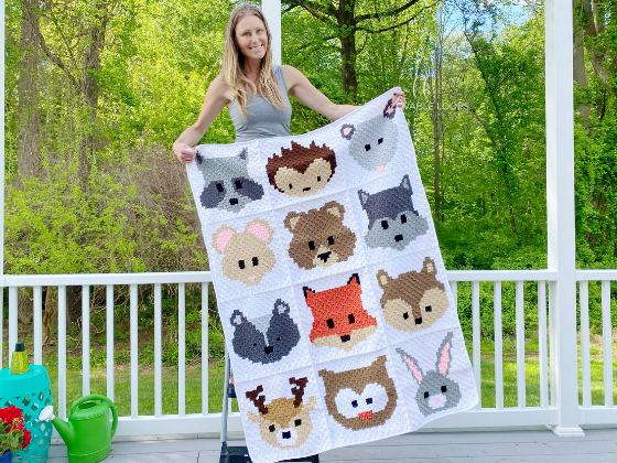 Woodland Animals Baby Blanket