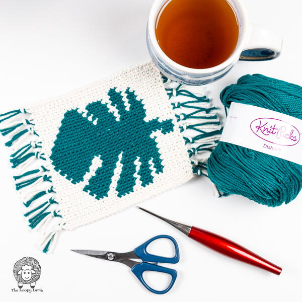Monstera Leaf Crochet Mug Rug Monstera Leaf Crochet Mug Rug