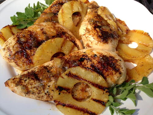 Grilled Pineapple Rum Chicken Grilled Pineapple Rum Chicken
