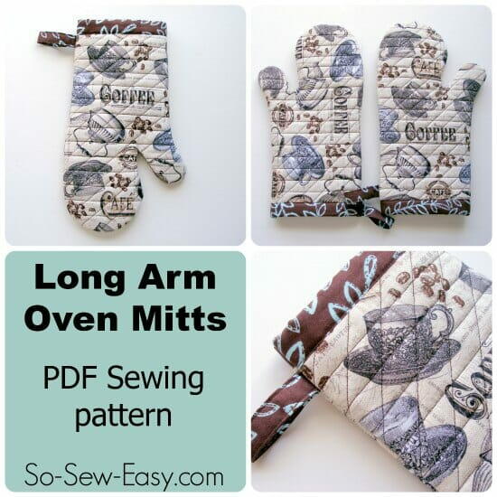Long Arm Oven Mitts Free Sewing Pattern Long Arm Oven Mitts Free Sewing Pattern