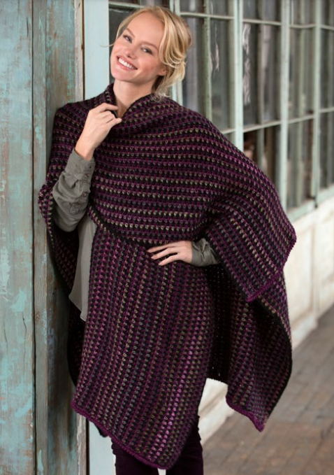 Around Town Crochet Ruana Wrap