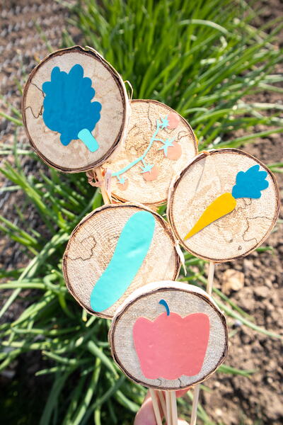 Wood Slice Garden Markers Wood Slice Garden Markers