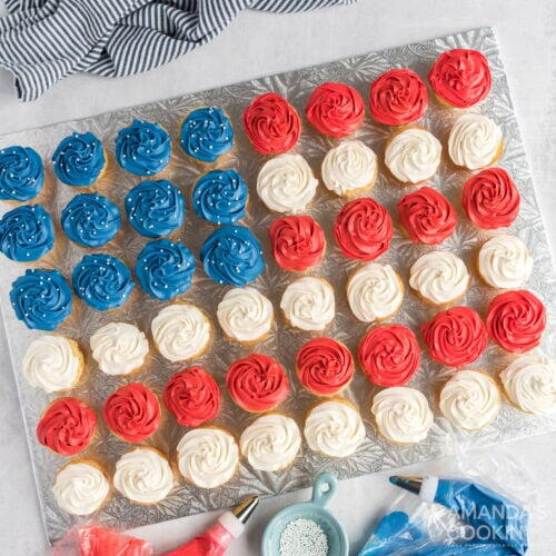 American Flag Cupcakes American Flag Cupcakes