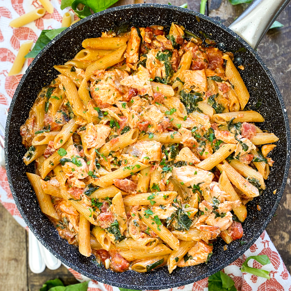 One-pan Creamy Salmon Pasta | Easy, Healthy & Done In 30 Minutes