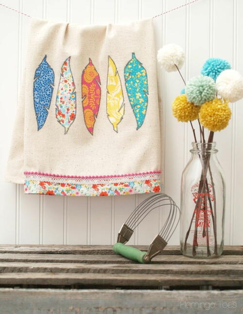 Fab Feathered DIY Dish Towels Fab Feathered DIY Dish Towels