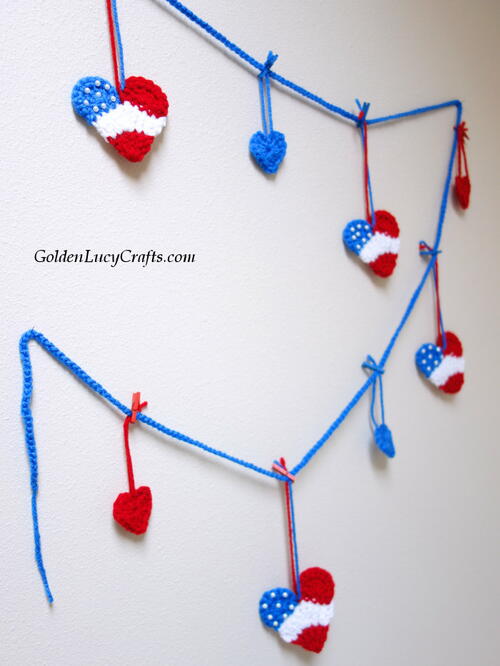 Crochet Patriotic Garland Crochet Patriotic Garland