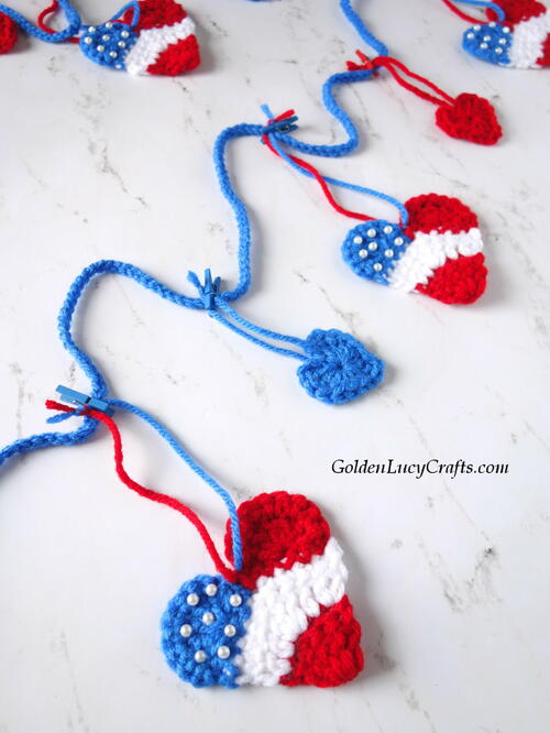 Crochet Patriotic Garland Crochet Patriotic Garland