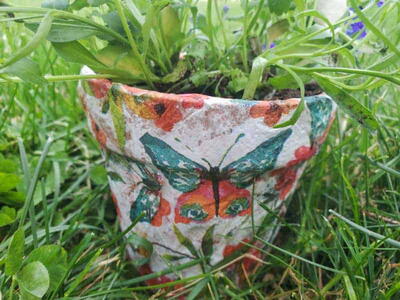 Teach Kids To Decoupage A Flower Pot